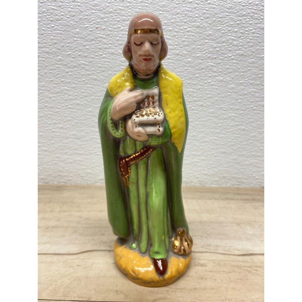 Vtg Unbranded Wise Man Ceramic Nativity Figurine